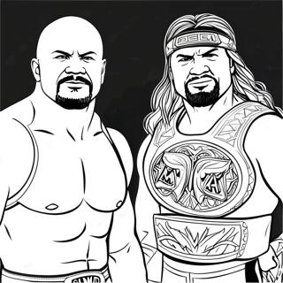 Wwe Tag Team Mästare Målarbild Målarbilder