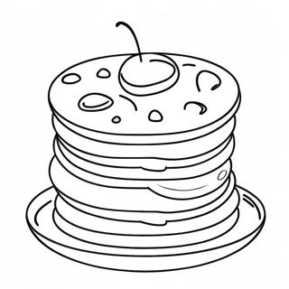 Hög Med Gyllene Pannkakor Målarbild Målarbilder