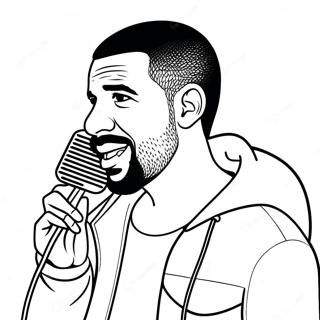 Anka Med En Mikrofon Malarbild 82446-23975