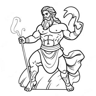 Zeus Med Blixt Malarbild 82574-24067