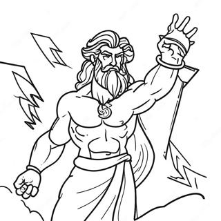 Zeus Med Blixt Malarbild 82574-24068