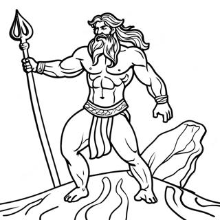 Poseidon I Havet Malarbild 82576-24073