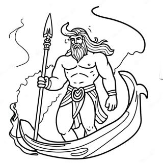 Poseidon I Havet Malarbild 82576-24075