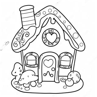 Fantasifull Pepparkakshus Bakning Malarbild 83448-24759