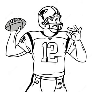 Tom Brady I Aktion Malarbild 83857-25076