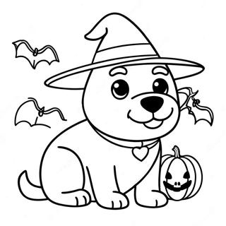 Halloween Hund Målarbilder