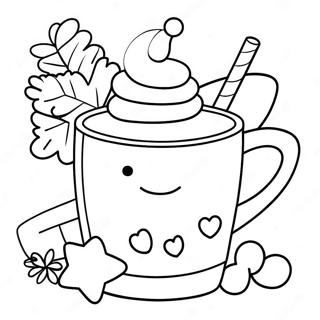 Festlig Varm Choklad Med Marshmallows Malarbild 84367 25473