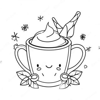 Festlig Varm Choklad Med Marshmallows Malarbild 84367 25475