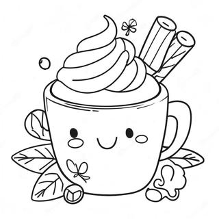 Festlig Varm Choklad Med Marshmallows Malarbild 84367 25476