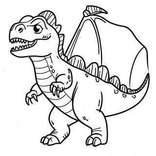 Indominus Rex Som Ryter Malarbild 84600 25653