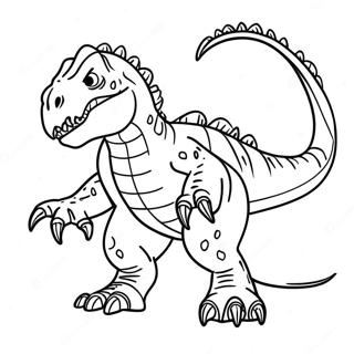 Indominus Rex Som Ryter Malarbild 84600 25655