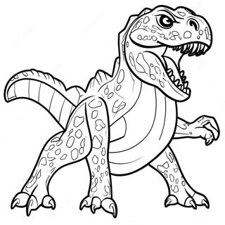 Indominus Rex Som Ryter Malarbild 84600 25656