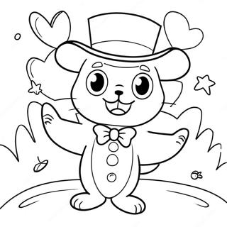 Tuxedo Sam Lekande Med Vanner Malarbild 84904-25891