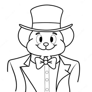 Tuxedo Sam Med Hatt Malarbild 84906 25982