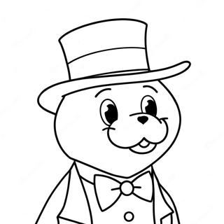 Tuxedo Sam Med Hatt Malarbild 84906 25984