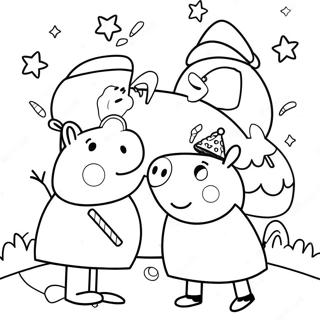 Peppa Pig Och Vanner Julaventyr Malarbild 85262-26249