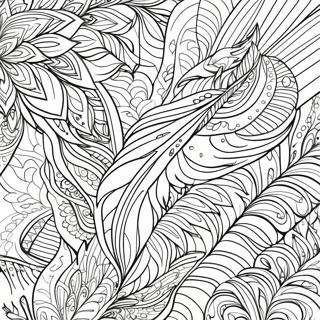 Invecklade Fjaderdessiner Malarbild 85341-26313