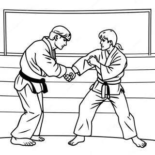 Cobra Kai Dojo-Scen Målarbild Målarbilder