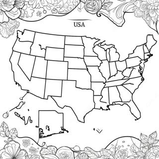 Usa Karta Målarbilder