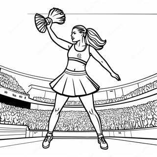 Raiders Cheerleader Utforande Malarbild 86160-26953