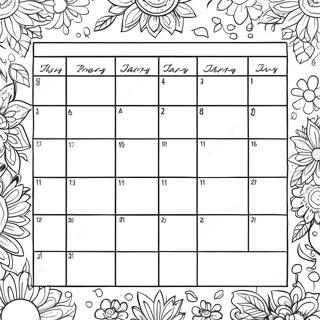 Fargglad Manadskalender Malarbild 86187-26982