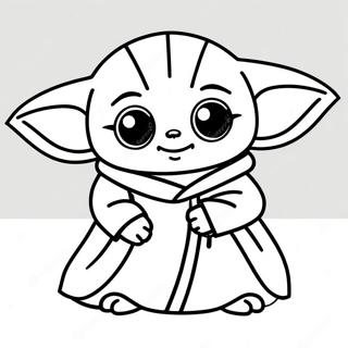 Baby Yoda I En Jedi Kappa Malarbild 8655-1847