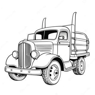 Vintage Lastbil Malarbild 86852-27500