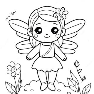 Underbar Fe Med Blommor Malarbild 87032-27644