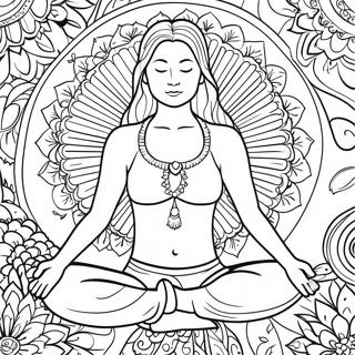 Fridfull Yoga Position Malarbild 87056-27655