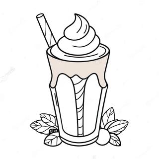 Chokladmilkshake Med Vispad Gradde Malarbild 87466-27965