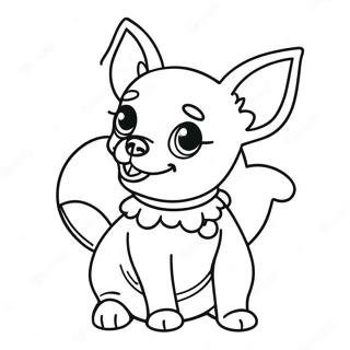 Glad Chihuahua Med Ett Leksak Målarbild Målarbilder