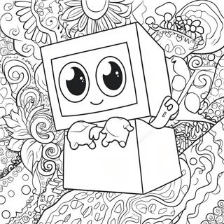 Wubbox Med Färgglada Mönster Målarbild Målarbilder
