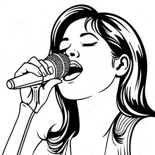 Selena Quintanilla Sjunger Pa Scen Malarbild 87902-28306