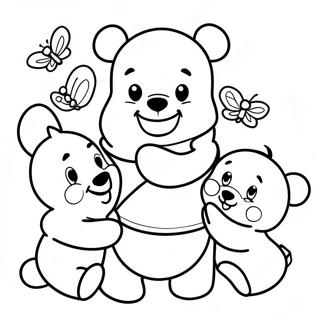 Sot Baby Nalle Puh Med Vanner Malarbild 88057-28605