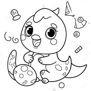 Glad Hatchimal Som Leker Med Leksaker Malarbild 88086-28636