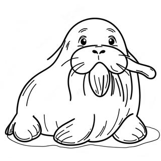 Realistisk Valross Pa Isen Malarbild 88111-28653