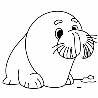 Realistisk Valross Pa Isen Malarbild 88111-28654