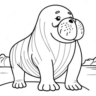 Realistisk Valross Pa Isen Malarbild 88111-28656