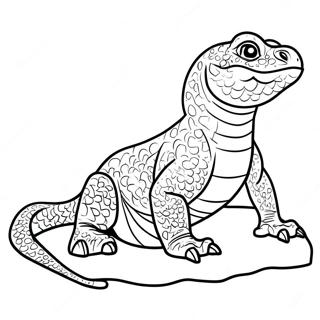 Realistisk Komodovaran Malarbild 88210-28722