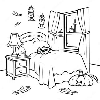 Skrammande Halloween Rum Malarbild 88832-29216