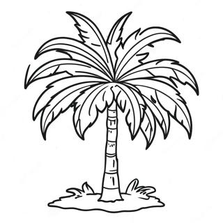 Tropiskt Palmtrad Malarbild 89060-29377