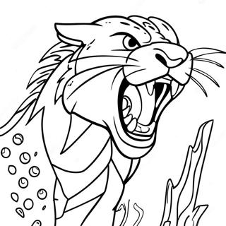 Maktig Predator Som Ryter Malarbild 89346 29612