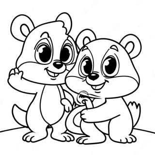 Chip Och Dale I Ett Roligt Aventyr Malarbild 89523-29738