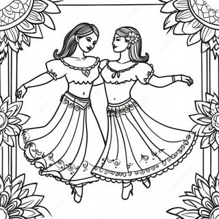 Livliga Fiesta Dansare Malarbild 89603 29807