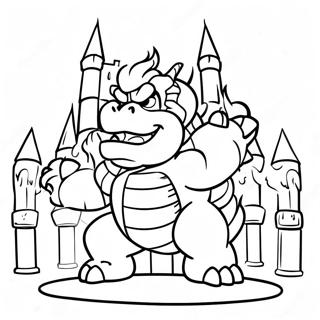Bowser I Ett Eldigt Slott Malarbild 9014-758
