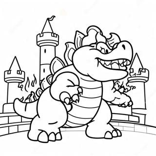 Bowser I Ett Eldigt Slott Malarbild 9014-760