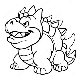 Bowser Med En Taggig Skal Malarbild 9015-386
