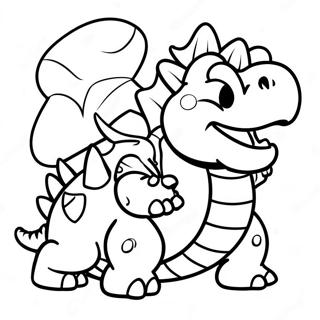 Bowser Rittande Pa En Koopa Malarbild 9017 2733
