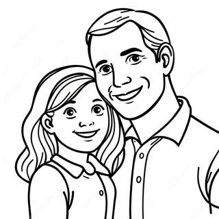 Glad Farglaggningssida Med Dotter Och Pappa 90456 30462