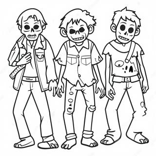 Skrammande Zombie Klader Malarbild 90637 30604